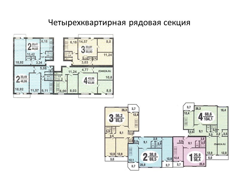 Варианты решения входов в многоквартирные жилые дома  а – непосредственно  через лестничную