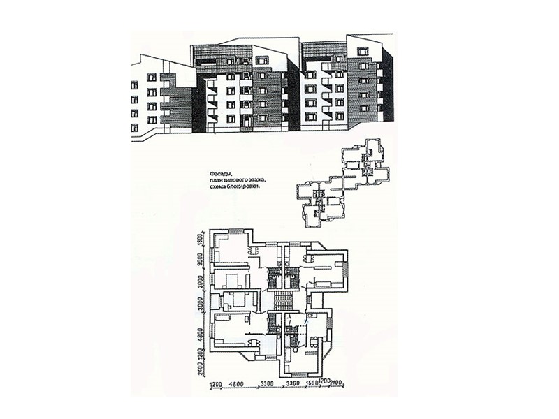 Примеры планировок секций для домов малой и средней этажности Двухквартирные секции -двусторонняя ориентация квартир