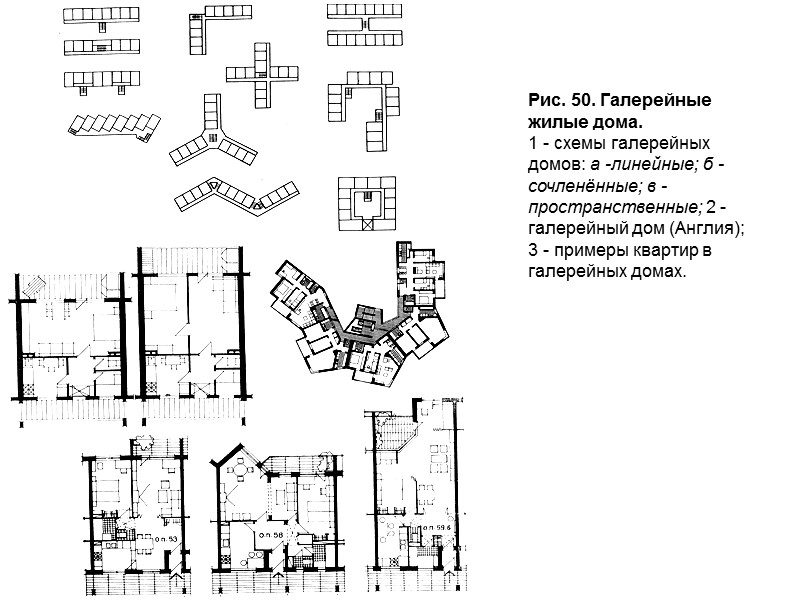 План галерейного дома