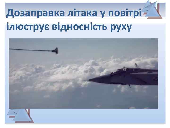 Дозаправка літака у повітрі ілюструє відносність руху 