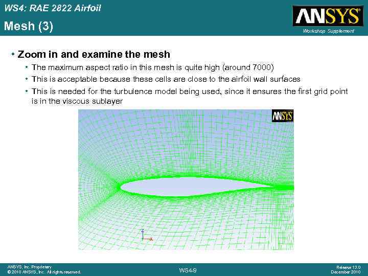 WS 4: RAE 2822 Airfoil Mesh (3) Workshop Supplement • Zoom in and examine