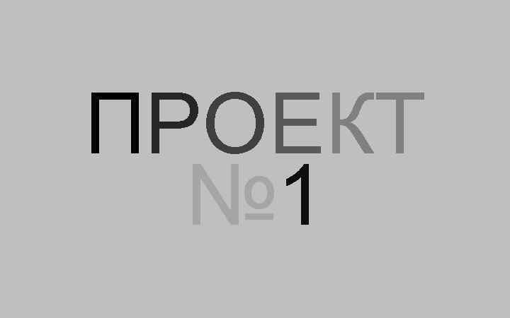 ПРОЕКТ № 1 