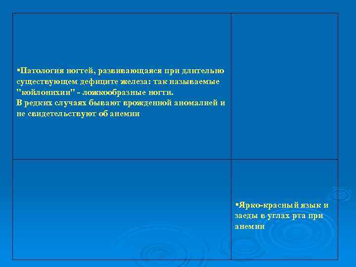  Патология ногтей, развивающаяся при длительно существующем дефиците железа: так называемые 