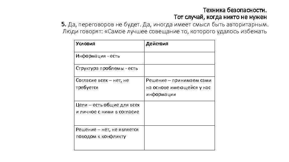 Техника безопасности. Тот случай, когда никто не нужен 5. Да, переговоров не будет. Да,