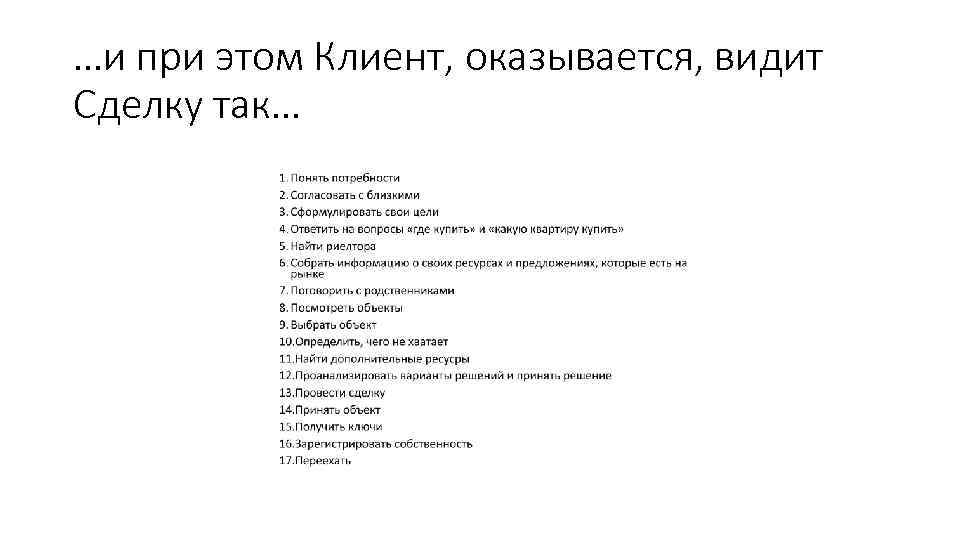 …и при этом Клиент, оказывается, видит Сделку так… 