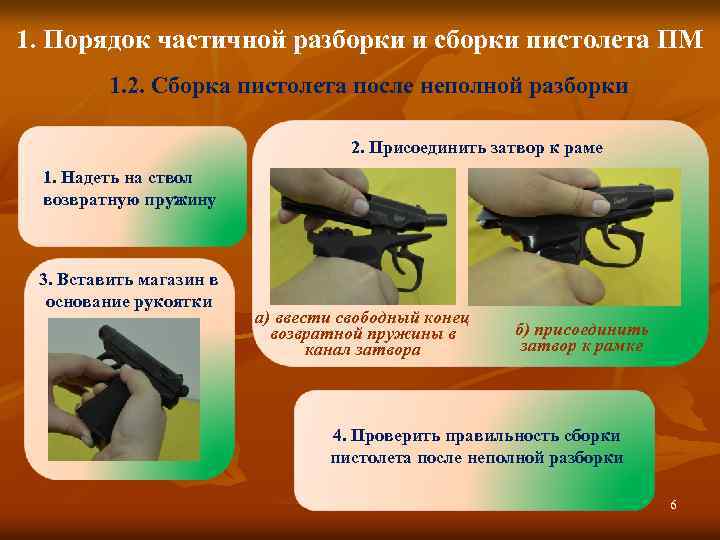 Порядок неполной разборки 9 мм пистолета Макарова. Порядок не полной разборки ПСМ. Порядок неполноцразборки ПКМ. Неполная разборка и сборка после неполной разборки
