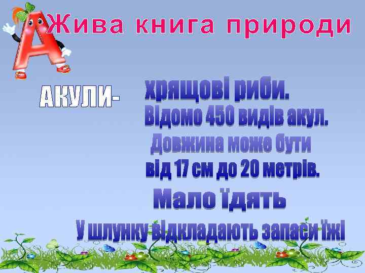 Жива книга природи АКУЛИ- 