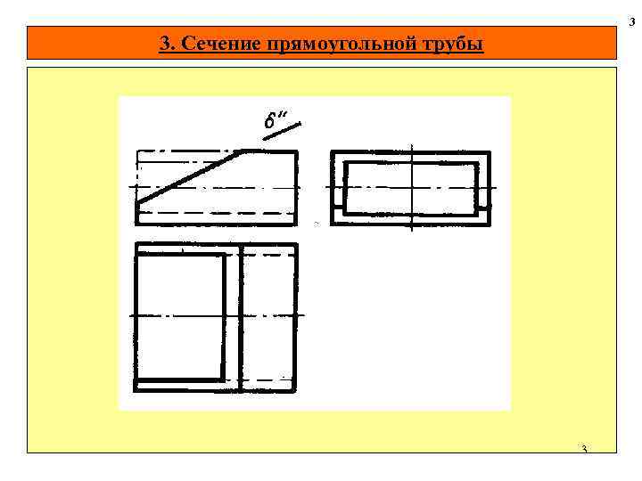 3 3. Сечение прямоугольной трубы 3 