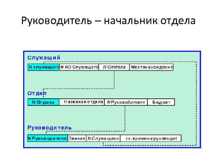 Руководитель – начальник отдела 