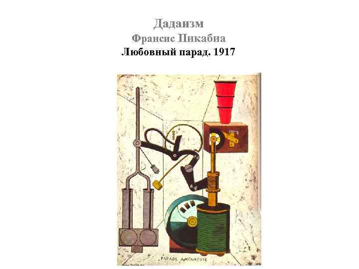 Дадаизм Франсис Пикабиа Любовный парад. 1917 