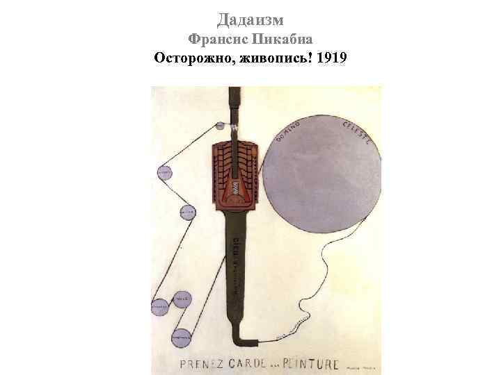 Дадаизм Франсис Пикабиа Осторожно, живопись! 1919 