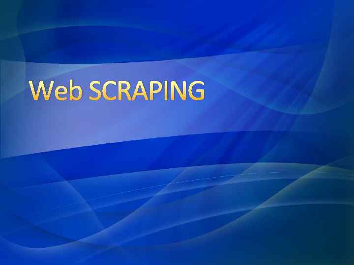Web SCRAPING 