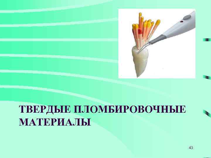 ТВЕРДЫЕ ПЛОМБИРОВОЧНЫЕ МАТЕРИАЛЫ 43 