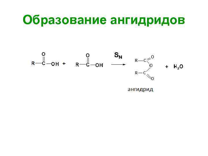 Получить ангидрид. Реакция образования ангидридов карбоновых кислот.