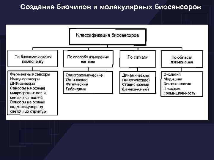 Создание биочипов и молекулярных биосенсоров 