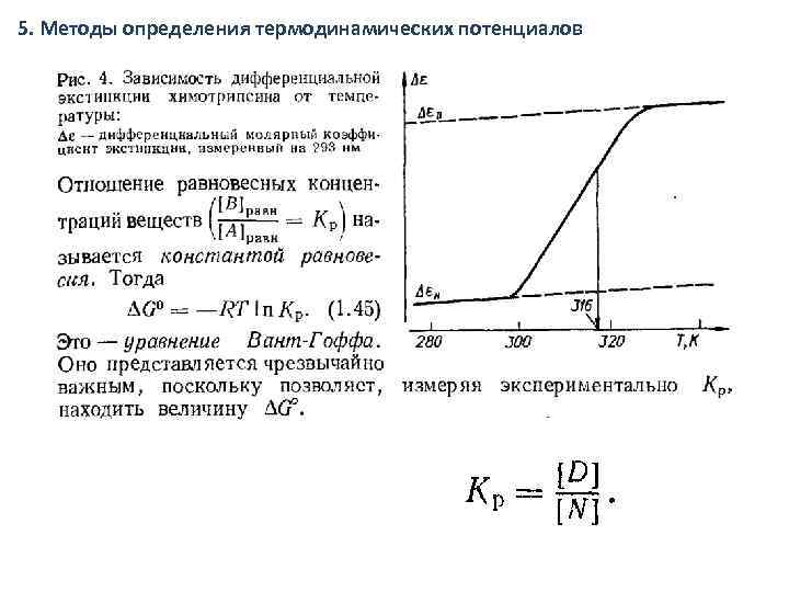 5. Методы определения термодинамических потенциалов 