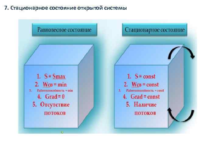 7. Стационарное состояние открытой системы 