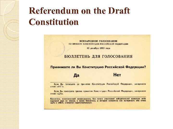 Referendum on the Draft Constitution 