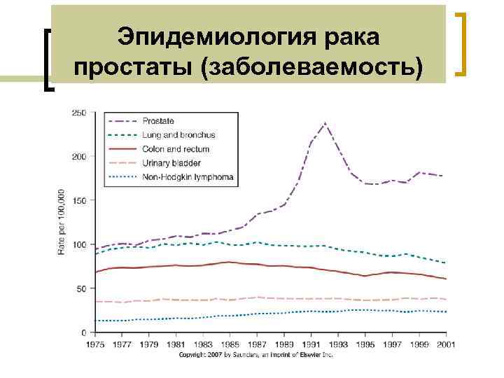 Эпидемиология рака простаты (заболеваемость) 