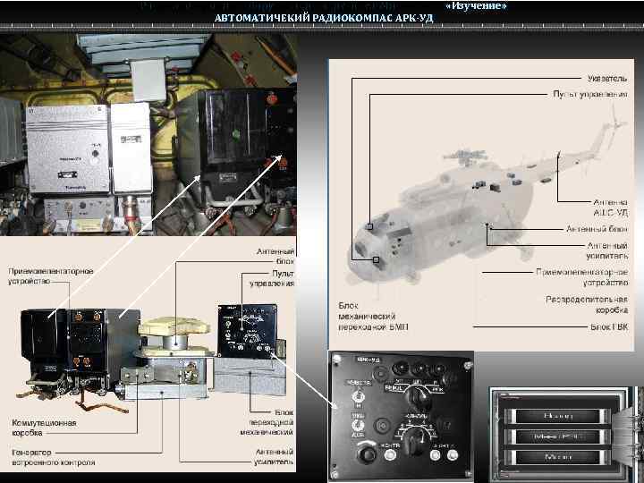 Радио электронное оборудование вертолета Ми-8 МТВ Ми-8 АВТОМАТИЧЕКИЙ РАДИОКОМПАС АРК-УД «Изучение» 