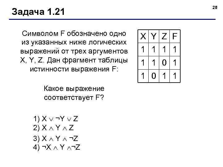 Какое выражение соответствует f