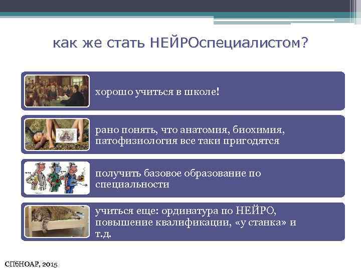 как же стать НЕЙРОспециалистом? хорошо учиться в школе! рано понять, что анатомия, биохимия, патофизиология