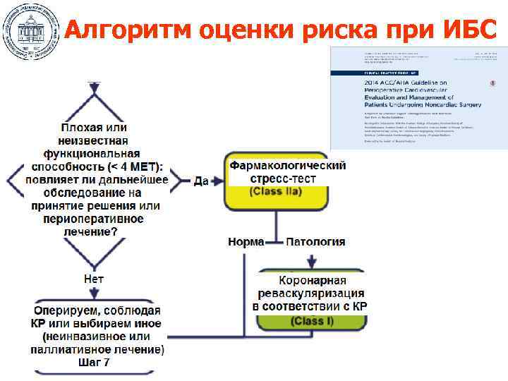 Алгоритм оценки риска при ИБС 