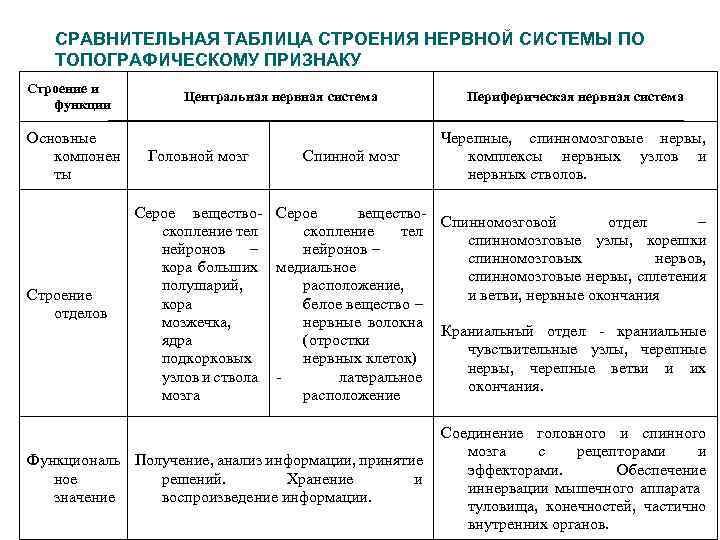 Признаки структуры