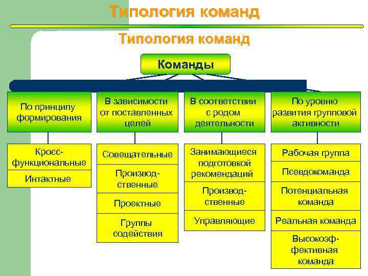 Сколько выделяют групп. Классификация типов команд. Типология (классификация) команд. Типологии проектных команд. Типология формирования команд.