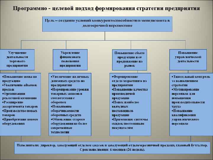 Программно - целевой подход формирования стратегии предприятия 