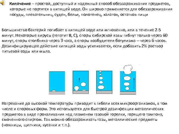 Кипячение – простой, доступный и надежный способ обеззараживания предметов, которые не портятся в кипящей
