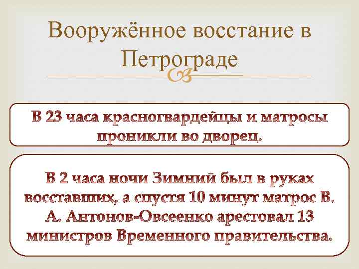 Вооружённое восстание в Петрограде 