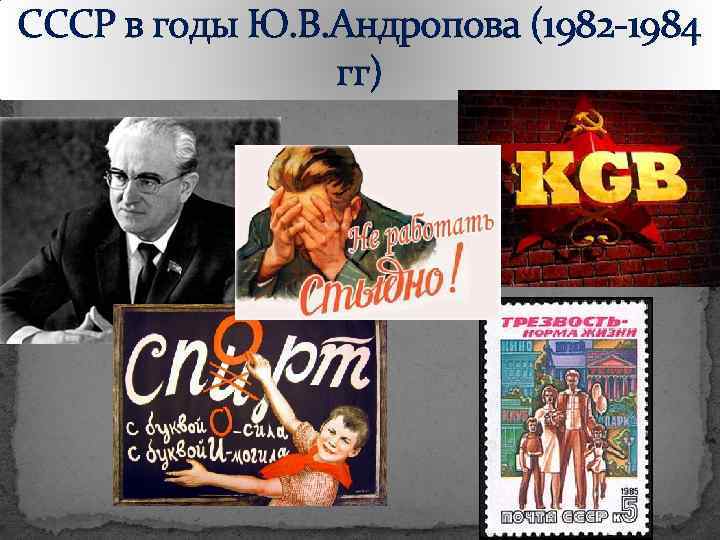 СССР в годы Ю. В. Андропова (1982 -1984 гг) 