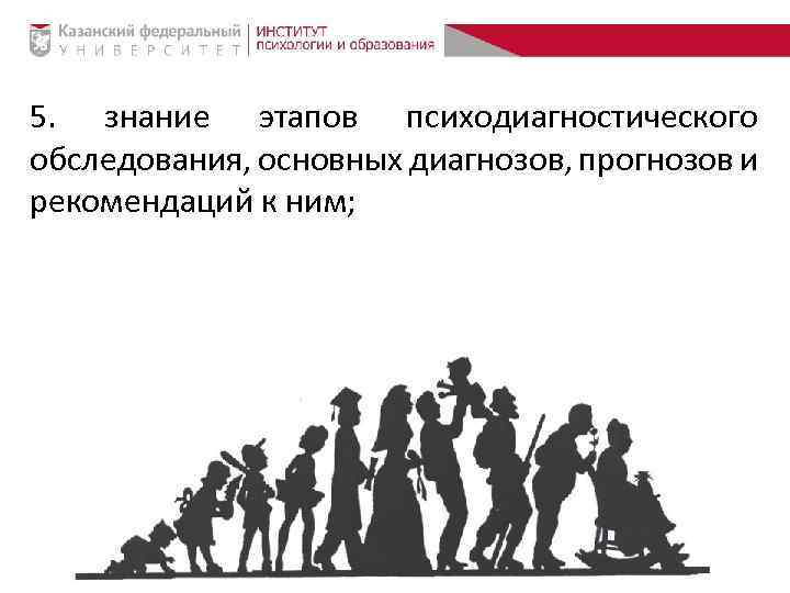 5. знание этапов психодиагностического обследования, основных диагнозов, прогнозов и рекомендаций к ним; 