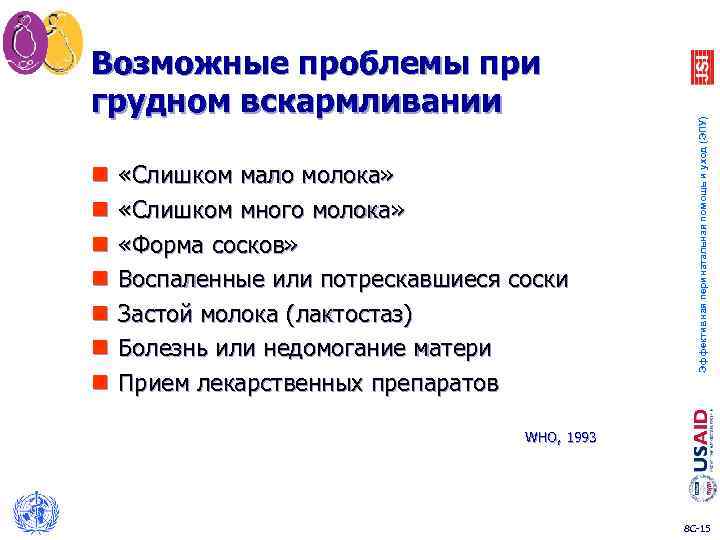 n n n n «Слишком мало молока» «Слишком много молока» «Форма сосков» Воспаленные или