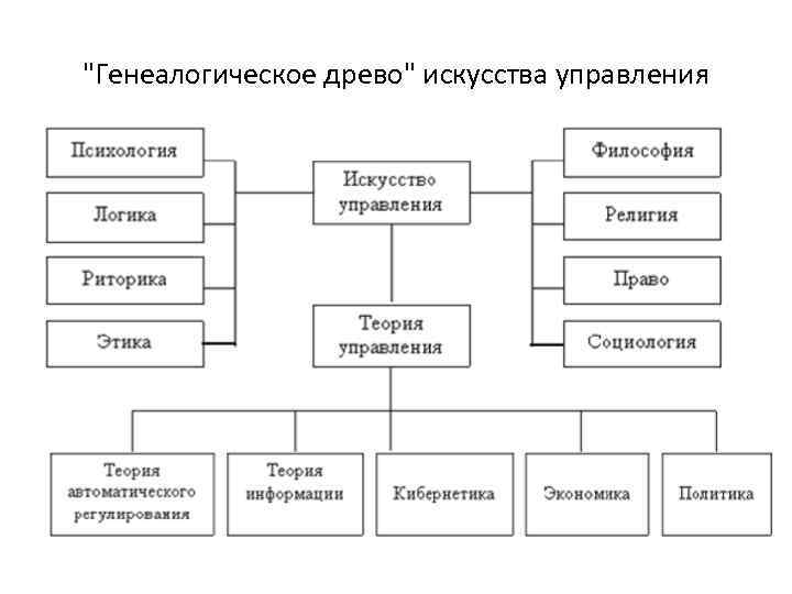 "Генеалогическое древо" искусства управления 