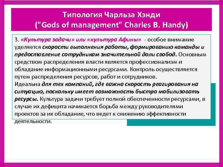 Типология Чарльза Хэнди (