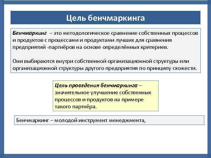 Реализация проекта бенчмаркинга включает в себя