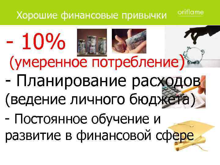 Хорошие финансовые привычки - 10% ) - Планирование расходов (умеренное потребление (ведение личного бюджета)