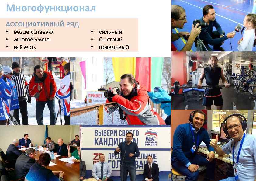 Многофункционал АССОЦИАТИВНЫЙ РЯД • везде успеваю • многое умею • всё могу • сильный