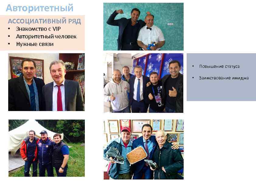 Авторитетный АССОЦИАТИВНЫЙ РЯД • Знакомство с VIP • Авторитетный человек • Нужные связи •