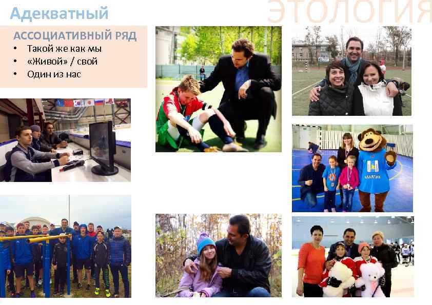 Адекватный АССОЦИАТИВНЫЙ РЯД • Такой же как мы • «Живой» / свой • Один