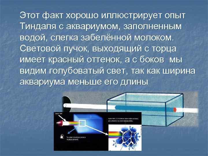 7 синий физика. Опыт Тиндаля. Явление Тиндаля в физике. Опыт Тиндаля в домашних условиях. Джон Тиндаль опыт.