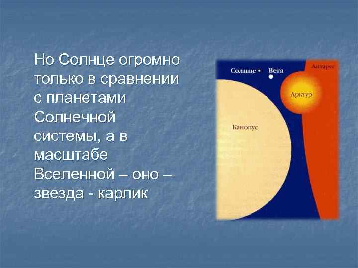 Но Солнце огромно только в сравнении с планетами Солнечной системы, а в масштабе Вселенной