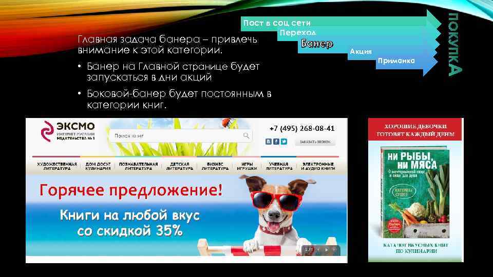 Пост в соц сети Переход Главная задача банера – привлечь внимание к этой категории.