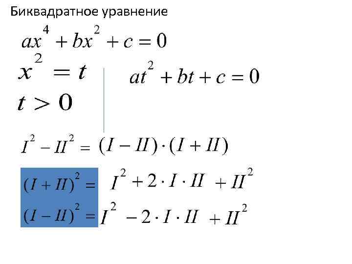 Биквадратное уравнение 