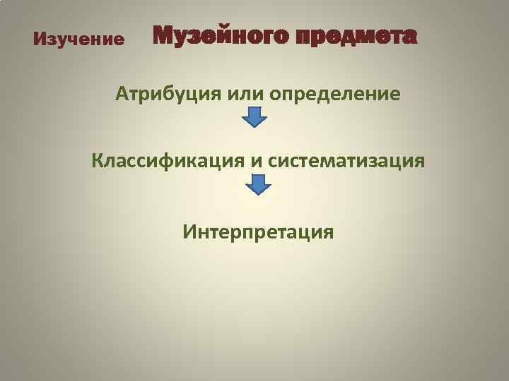 Атрибуция музейного предмета образец