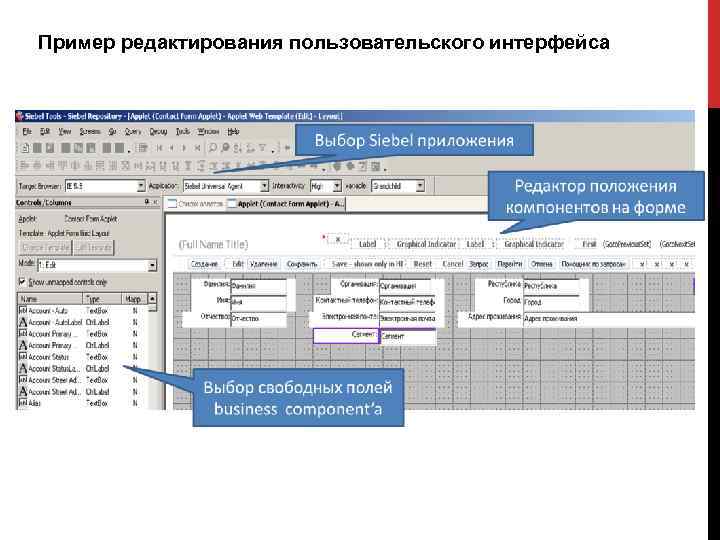 Примеры редактирования. Siebel CRM Интерфейс. Зибель программа. Полевое редактирование пример. Образец редактирования в телефоне.