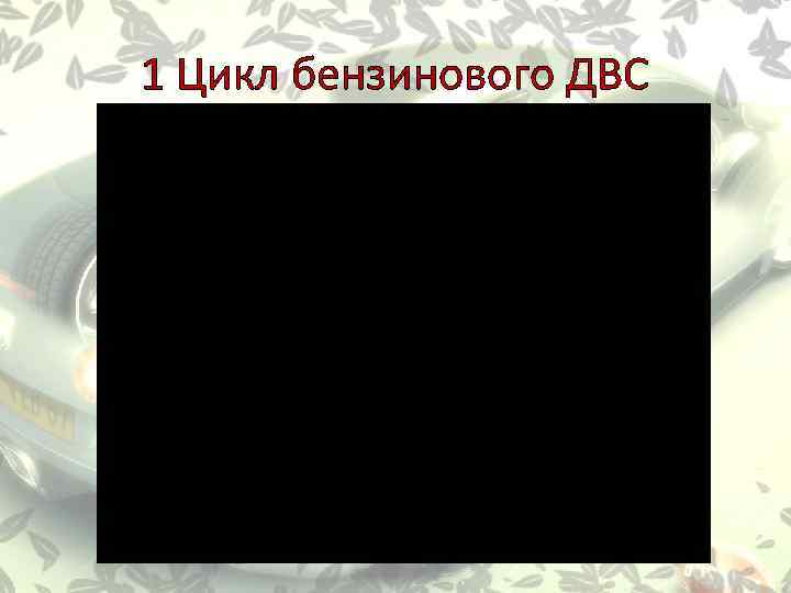 1 Цикл бензинового ДВС 