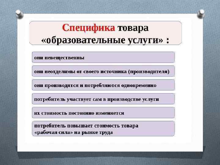 Особенности товара. Образовательная услуга это благо. Образовательные услуги. Специфика товара это. Специфика продукции и услуг это.